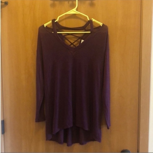 Nordstrom Size Small Open Back Purple Top. - Picture 3 of 6